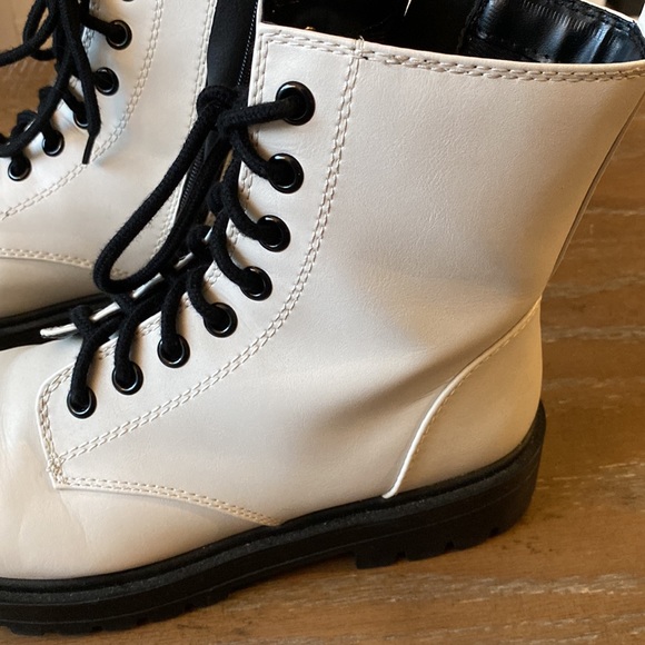 SHEIN White Combat Boots - Picture 5 of 14